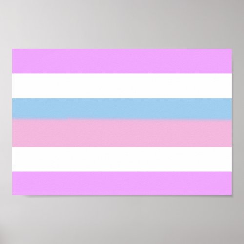 Intersex Pride Stripes Poster