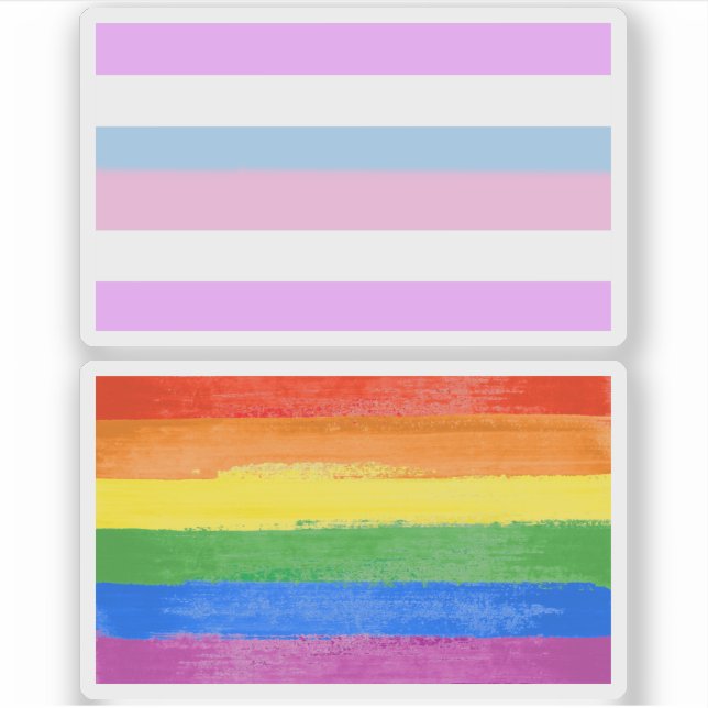 Intersex Pride Stripes Sticker (Front)