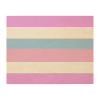 Intersex Pride Stripes Wood Wall Art