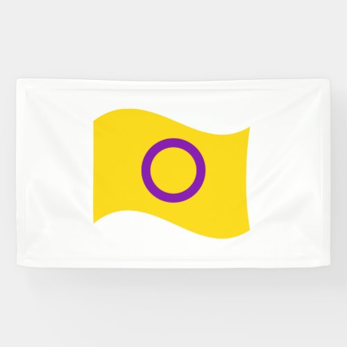 Intersex Pride Wavy Flag Banner
