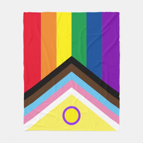 Intersex Progress Pride Flag  Fleece Blanket