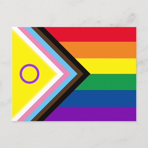 Intersex Progress Pride Flag  Postcard