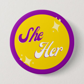 Intersex She/Her Pronouns Button