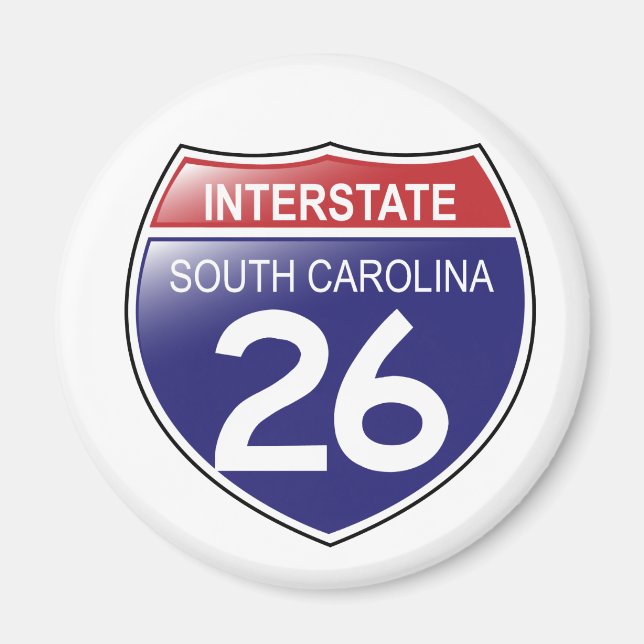 Interstate 26 South Carolina Magnet (Front)