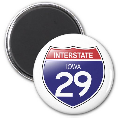 Interstate 29 Iowa Magnet