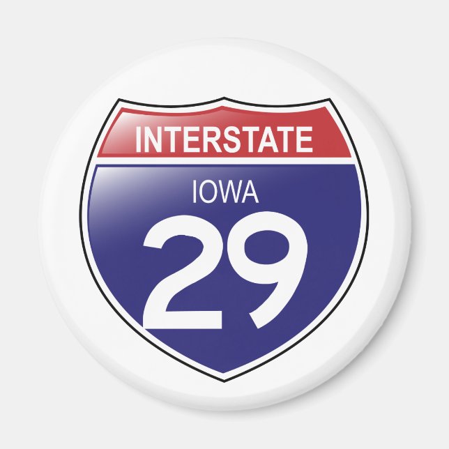 Interstate 29 Iowa Magnet (Front)