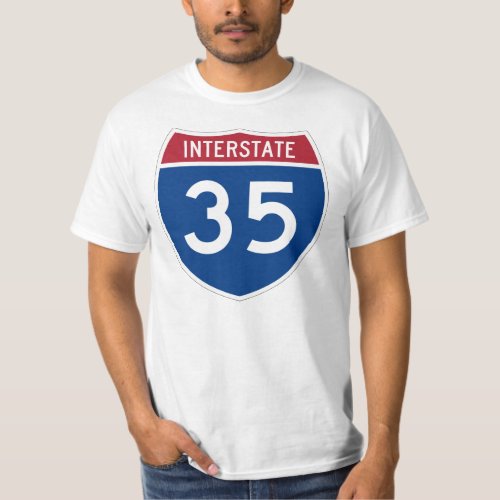 Interstate 35 I_35 Highway Sign T_Shirt