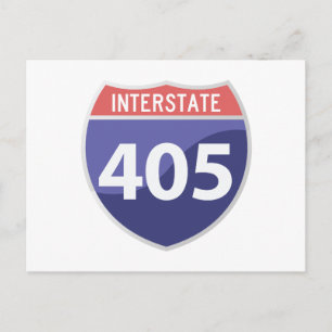 Interstate 405 (I-405) Calif. Highway Road Trip Postcard