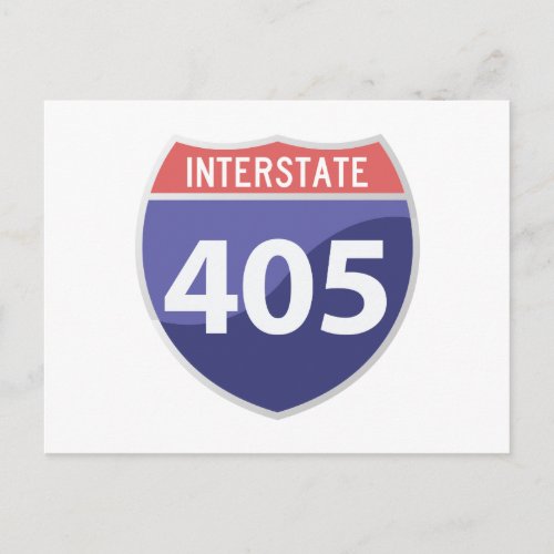 Interstate 405 I_405 Calif Highway Road Trip Postcard