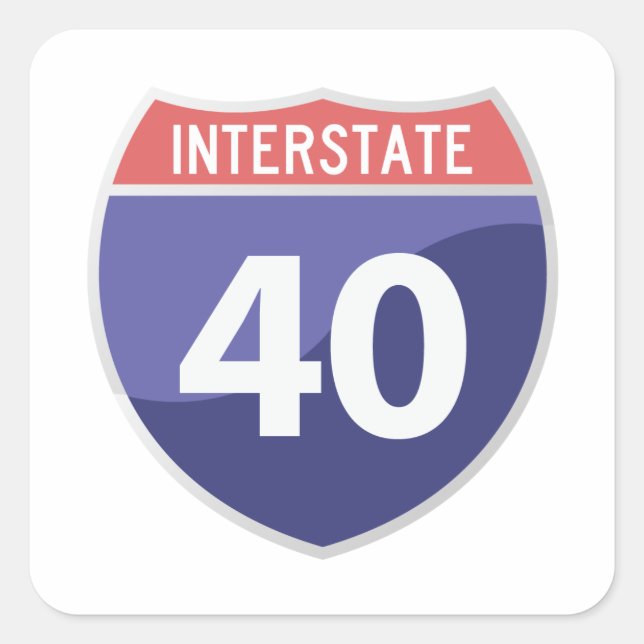 Interstate 40 (I-40) Road Trip Travel Sticker (Front)