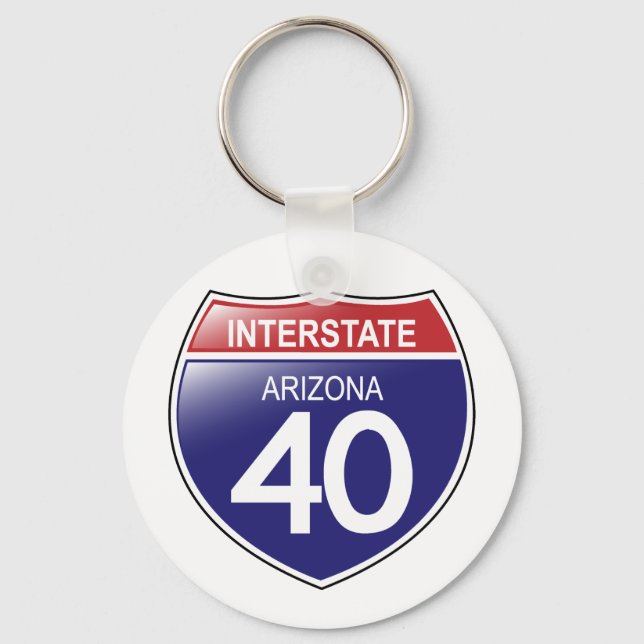 Interstate 40 in Arizona Keychain (Front)