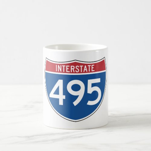 Interstate 495 Sign Coffee Mug