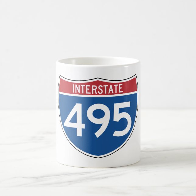 Interstate 495 Sign Coffee Mug (Center)