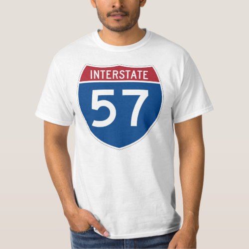 Interstate 57 I_57 Highway Sign T_Shirt