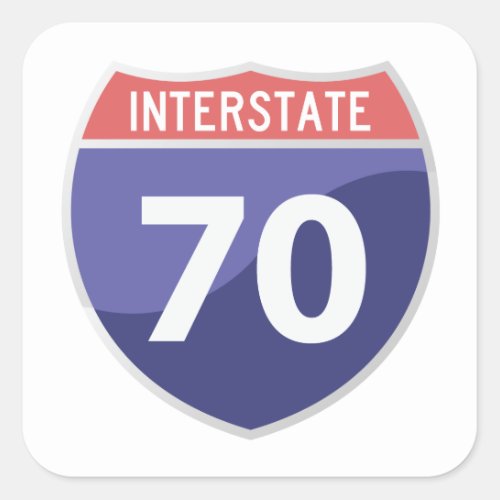 Interstate 70 I_70 Road Trip Travel Sticker