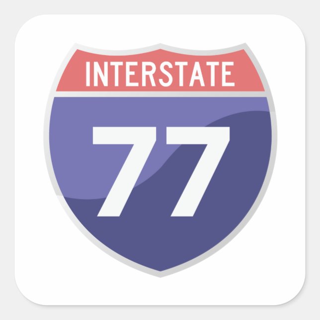 Interstate 77 (I-77) Road Trip Travel Sticker (Front)