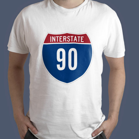 Interstate 90 - 90th Birthday T-shirt