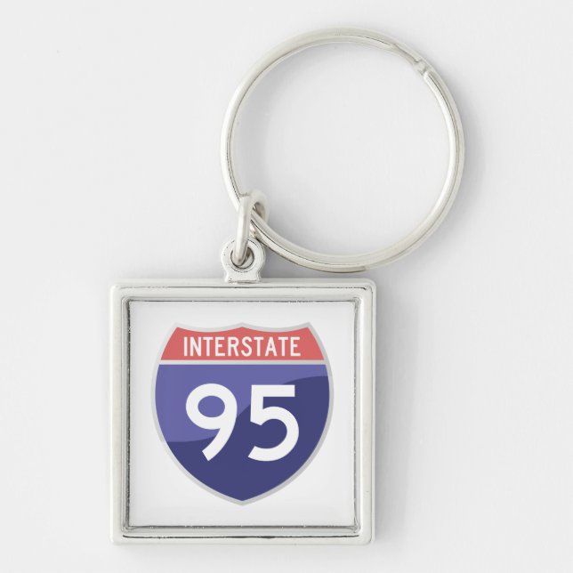 Interstate 95 (I-95) Road Trip Travel Keychain (Front)