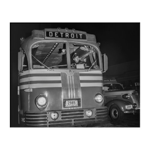Interstate Bus Travel in America 1943 Acrylic Print