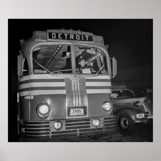 Interstate Bus Travel in America 1943 Poster (Front)