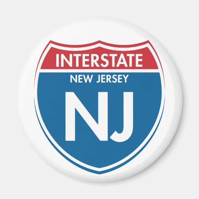 Interstate New Jersey NJ Magnet (Front)