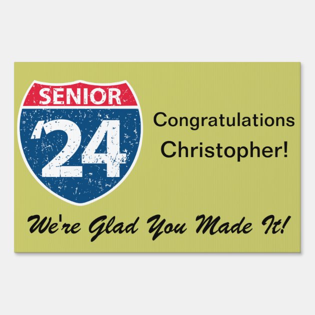 Interstate Senior '24 Yard Sign