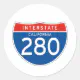Interstate Sign 280 - California Classic Round Sticker | Zazzle