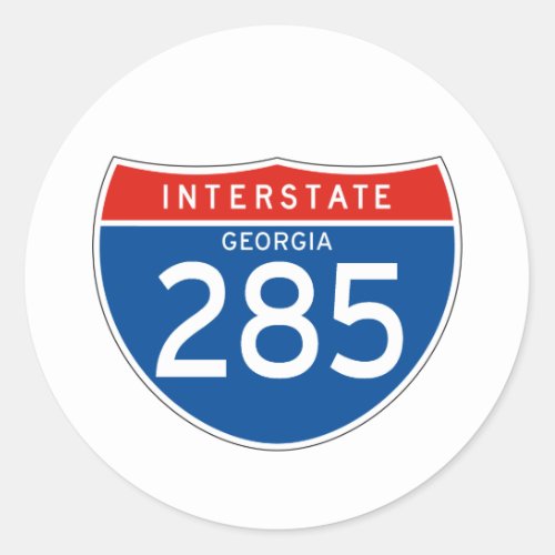 Interstate Sign 285 _ Georgia Classic Round Sticker