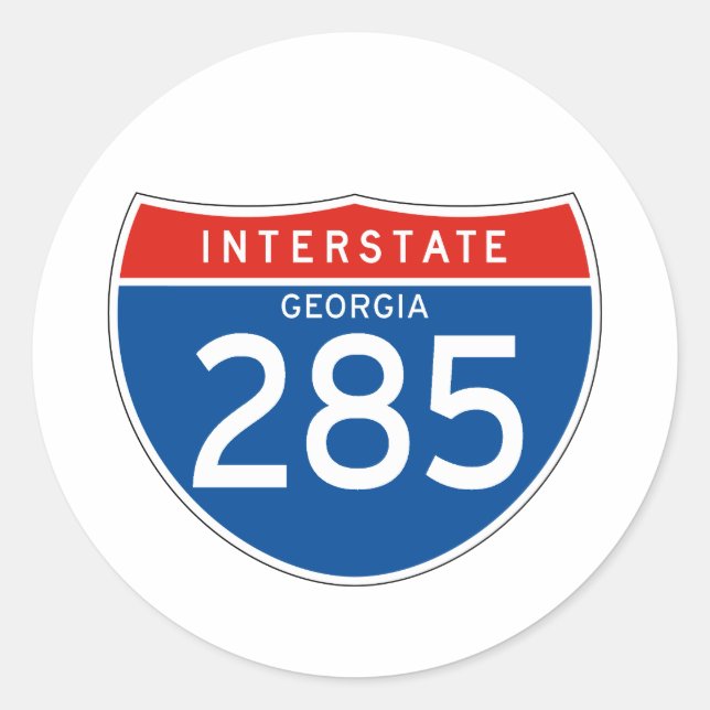 Interstate Sign 285 - Georgia Classic Round Sticker (Front)