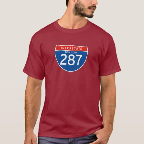 Interstate Sign 287 _ New York T_Shirt