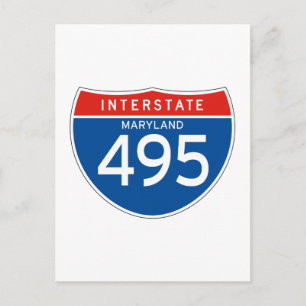 Interstate Sign 495 - Maryland Postcard