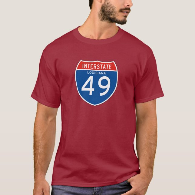 Interstate Sign 49 - Louisiana T-Shirt (Front)