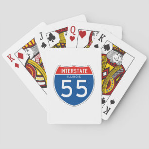 Interstate Sign 55 – Illinois Poker Cards