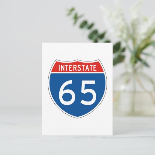 Interstate Sign 65 Postcard | Zazzle