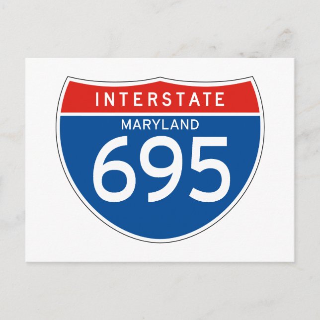 Interstate Sign 695 - Maryland Postcard (Front)