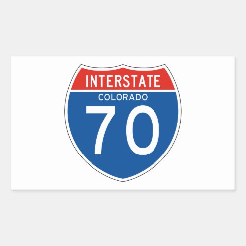Interstate Sign 70 _ Colorado Rectangular Sticker