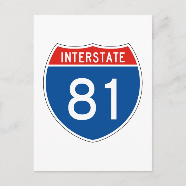 Interstate Sign 81 Postcard (Front)