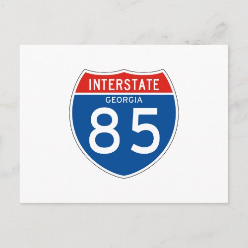 Interstate Sign 85 _ Georgia Postcard