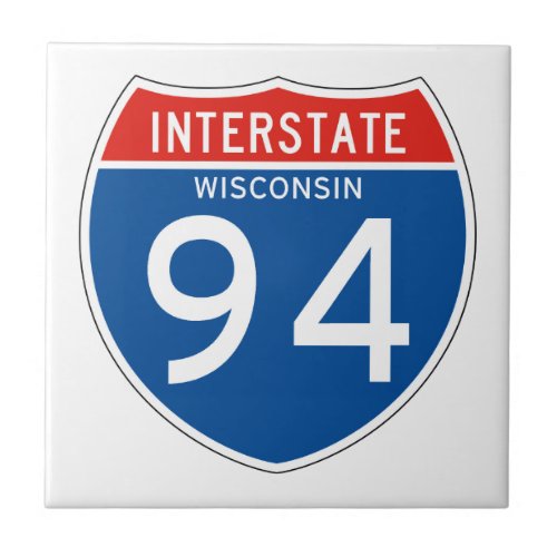 Interstate Sign 94 _ Wisconsin Tile