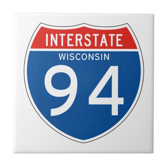 Interstate Sign 94 - Wisconsin Tile (Front)