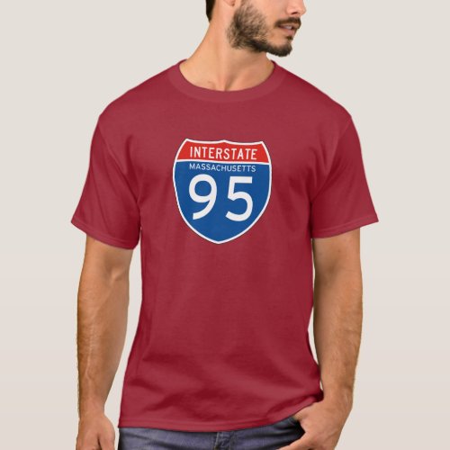 Interstate Sign 95 _ Massachusetts T_Shirt