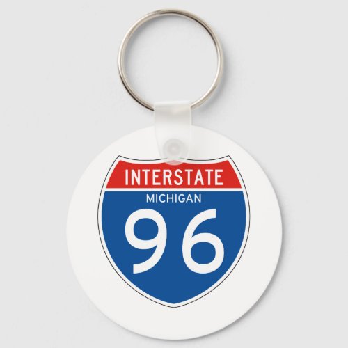 Interstate Sign 96 _ Michigan Keychain