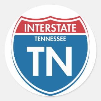 Interstate Tennessee TN Classic Round Sticker