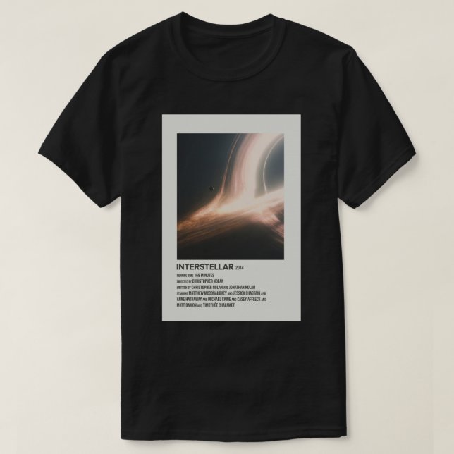 interstellar (2014) Poster T-Shirt (Design Front)