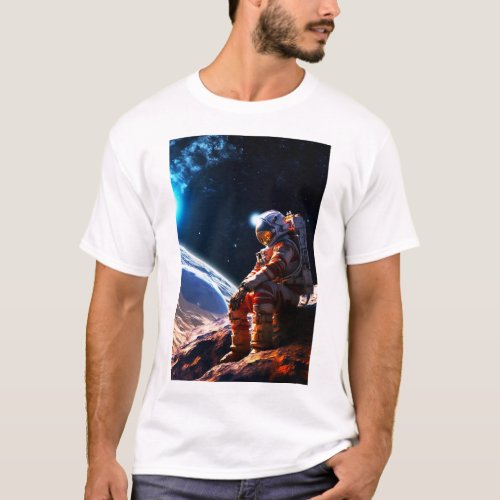 Interstellar Contemplation _ Astronaut Space T_Shirt