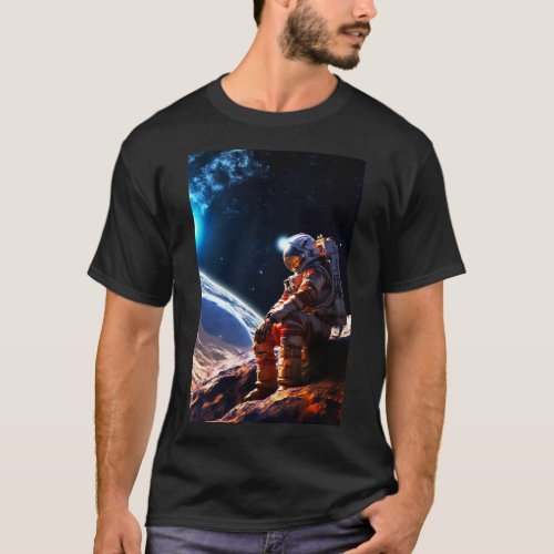 Interstellar Contemplation _ Astronaut Space T_Shirt