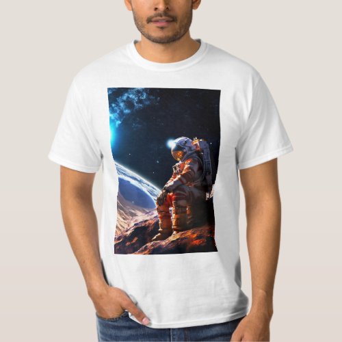 Interstellar Contemplation _ Astronaut Space T_Shirt