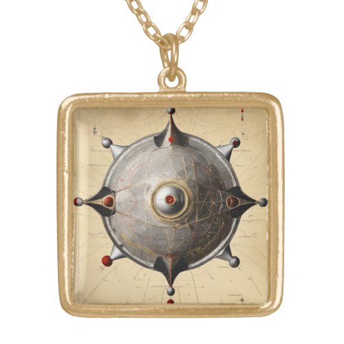 Interstellar Elegance Square Necklace with 3D UF