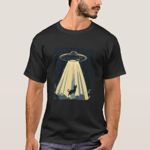 Interstellar Humor with Funny UFO and Cat T-Shirt
