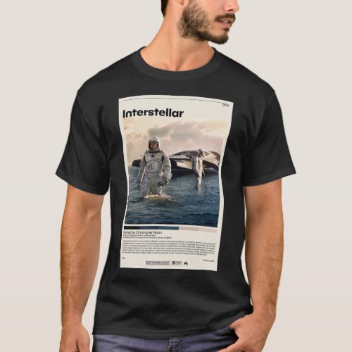 Interstellar Movie Poster Print  Poster T_Shirt